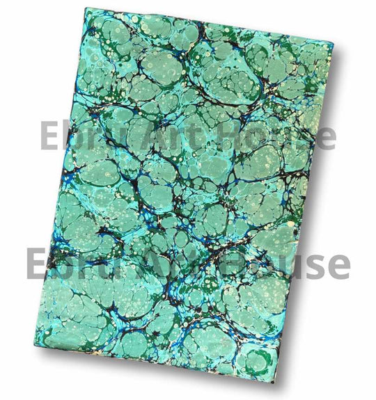 Turquoise Tranquility
-Handmade marbling paper- E1