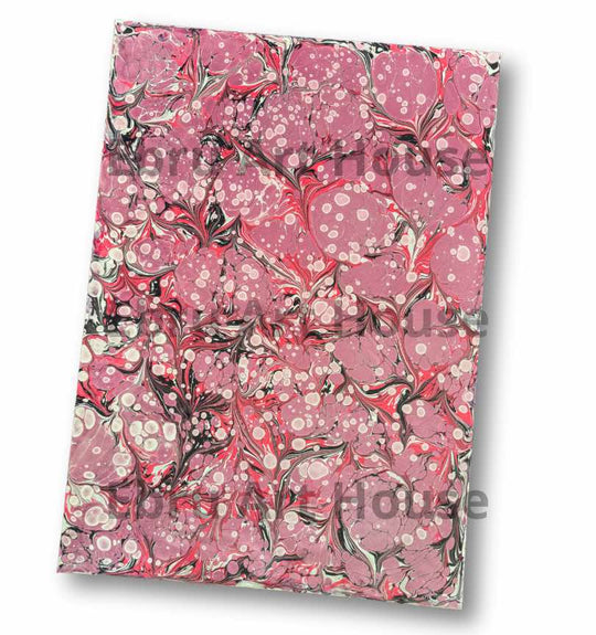 Rose Quartz 2 - Handmade marbling paper - E2