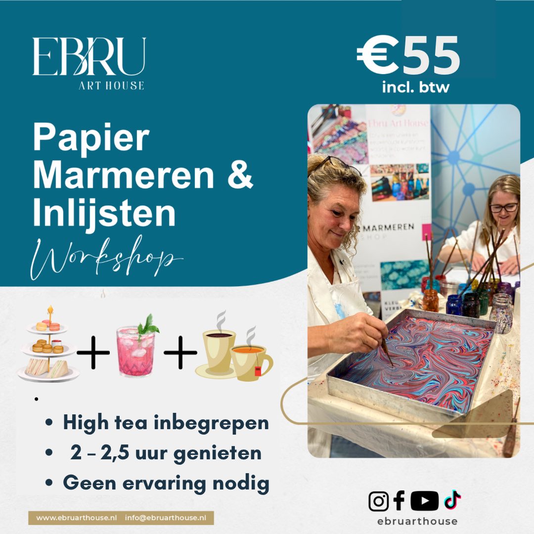 Papier Marmeren/Marbling Workshop